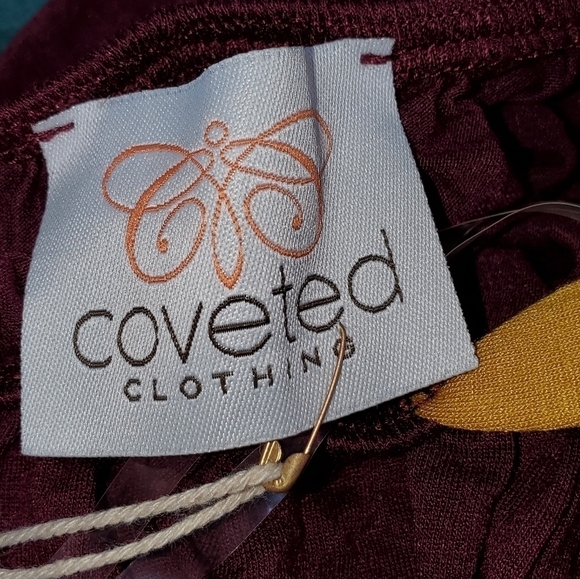 Burgandy & Gold convertible asymmetrical dress NWT - Picture 4 of 4